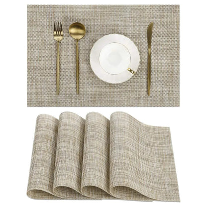 Jogo Americano Retangular Dupla Face Impermeável -  Mescla Tabaco