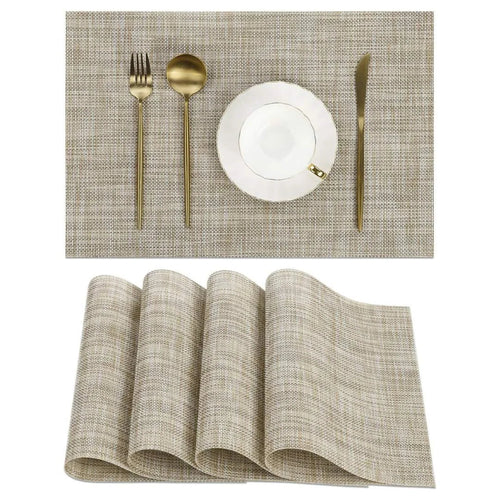 Jogo Americano Retangular Dupla Face Impermeável -  Mescla Tabaco