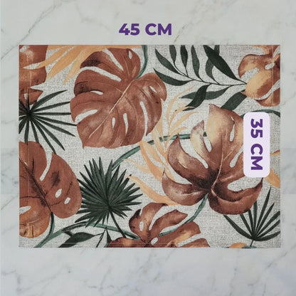 Jogo Americano Tecido Impermeável - Folhagem