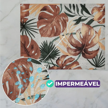 Jogo Americano Tecido Impermeável - Folhagem