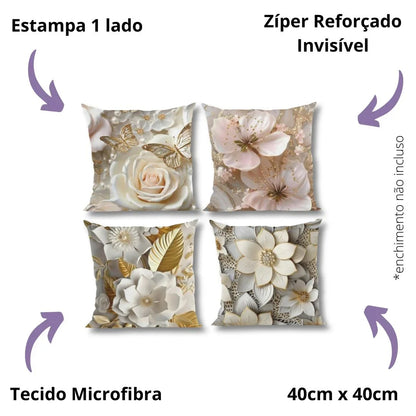 Kit 4 Capas de Almofadas Modern Print - Serenata