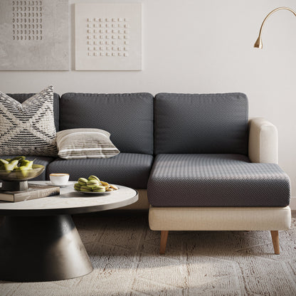 Capa de Sofá de Canto Classic Jacquard - Cinza Escuro