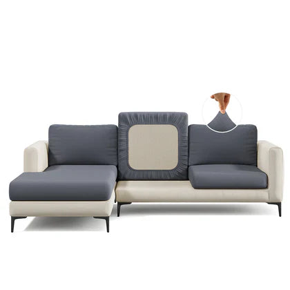 Capa de Sofá de Canto Relevo Especial - Cinza Escuro