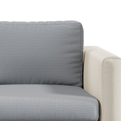 Capa de Sofá de Canto Relevo Especial - Cinza Claro