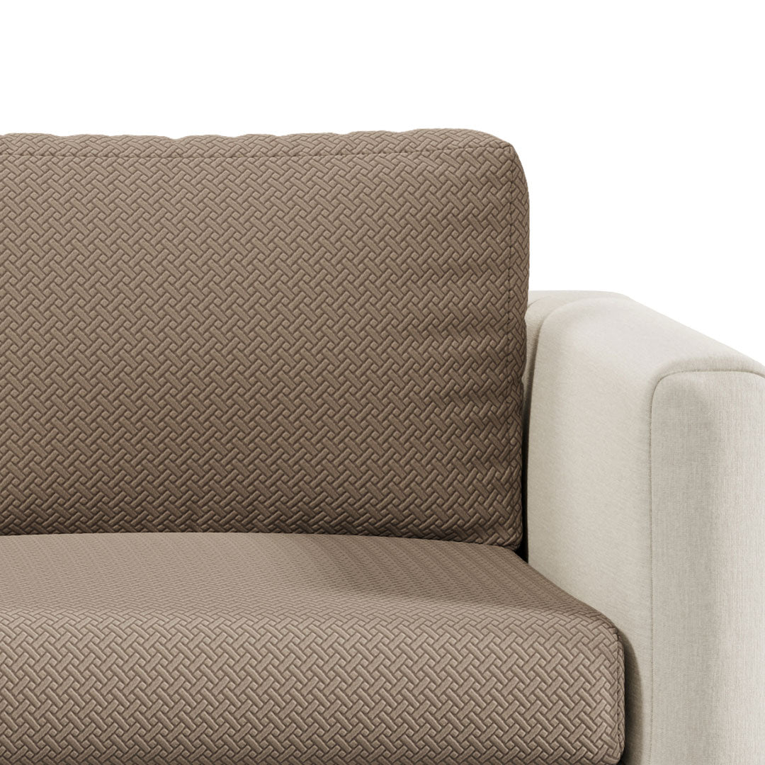 Capa de Sofá de Canto Classic Jacquard - Cappuccino