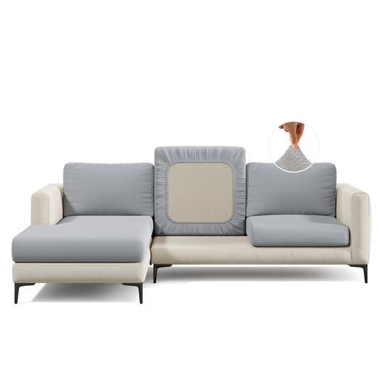 Capa de Sofá de Canto Classic Jacquard - Cinza Claro