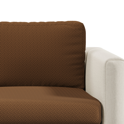 Capa de Sofá de Canto Classic Jacquard - Castanho