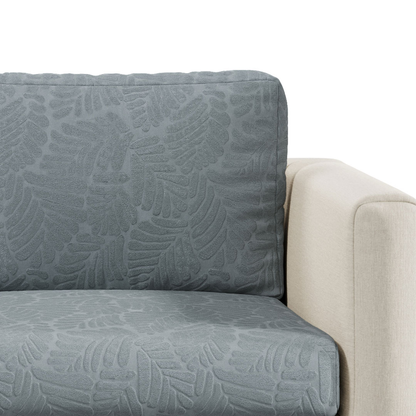 Capa de Sofá de Canto Soft Leaf - Cinza Claro
