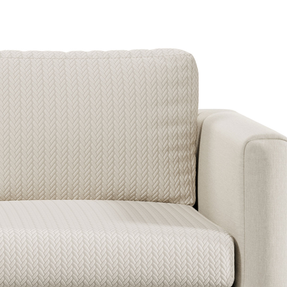 Capa de Sofá de Canto Chevron - Bege