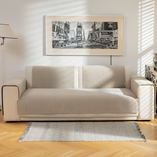 Capa Protetora Para Sofá Herringbone - Avelã