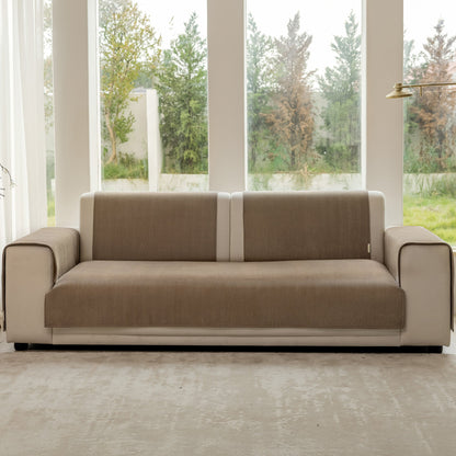 Capa Protetora Para Sofá Herringbone - Cappuccino