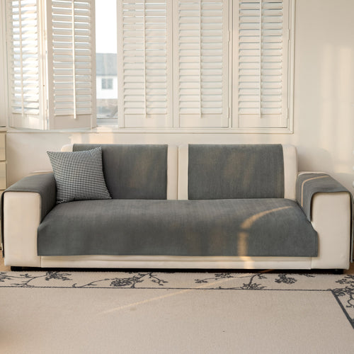 Capa Protetora Para Sofá Herringbone - Cinza Escuro