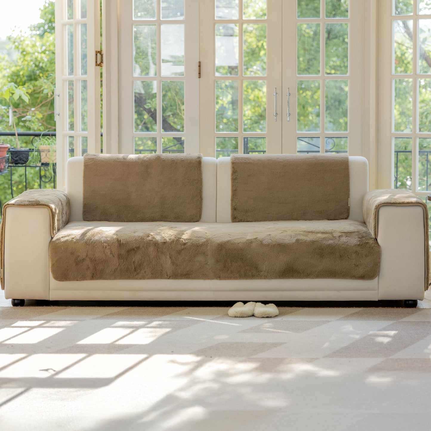 Capa Protetora Para Sofá Soft Confort - Cappuccino