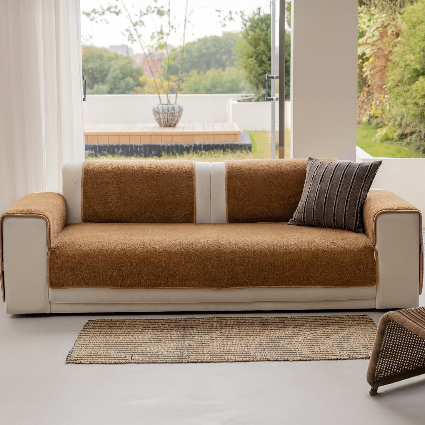 Capa Protetora Para Sofá Soft Essence - Caramelo