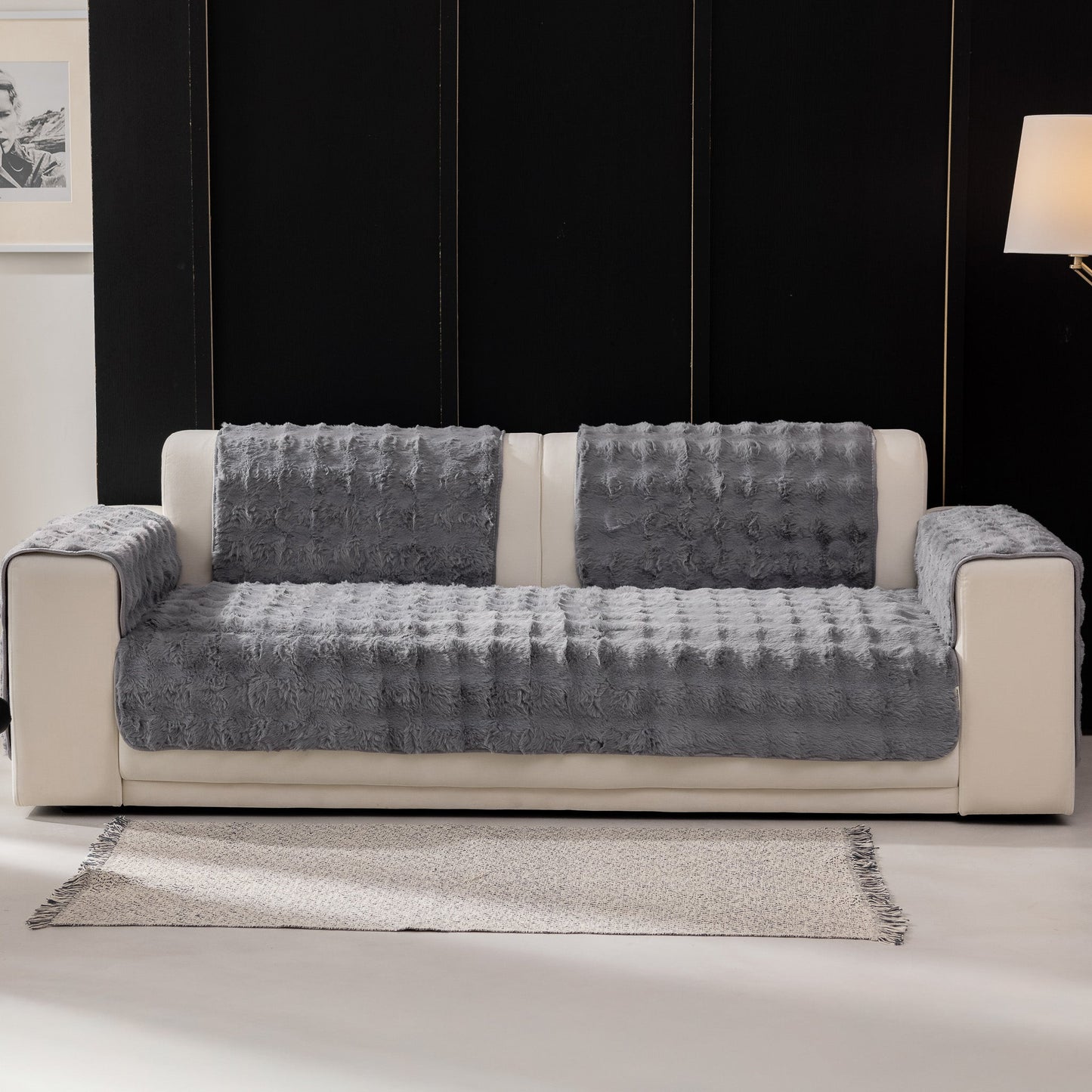 Capa Protetora Para Sofá Comfy - Cinza Escuro