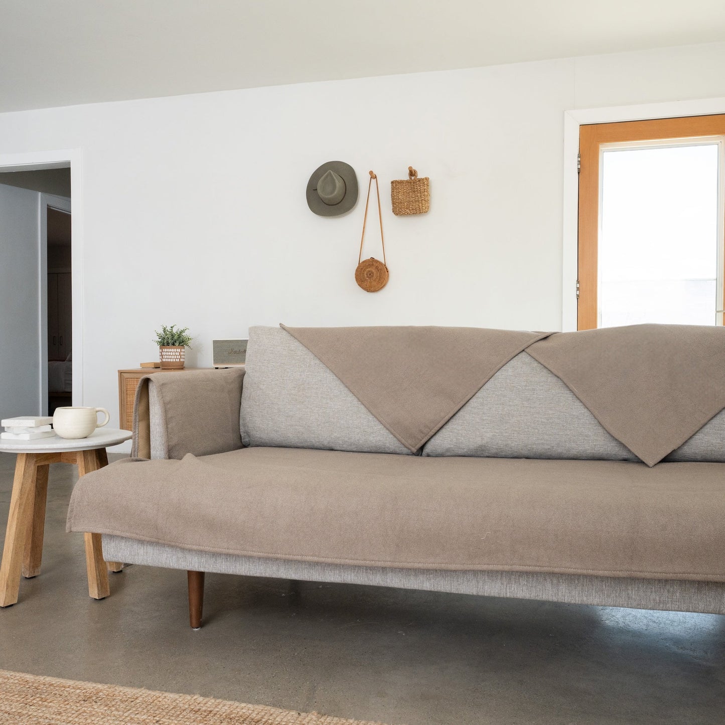 Capa Protetora Para Sofá Teddy - Avelã