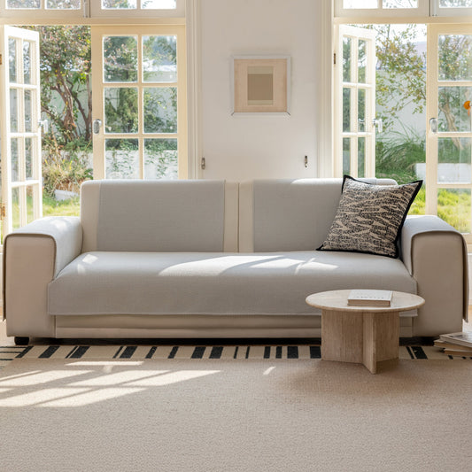 Capa Protetora Para Sofá Tweed - Cinza Claro