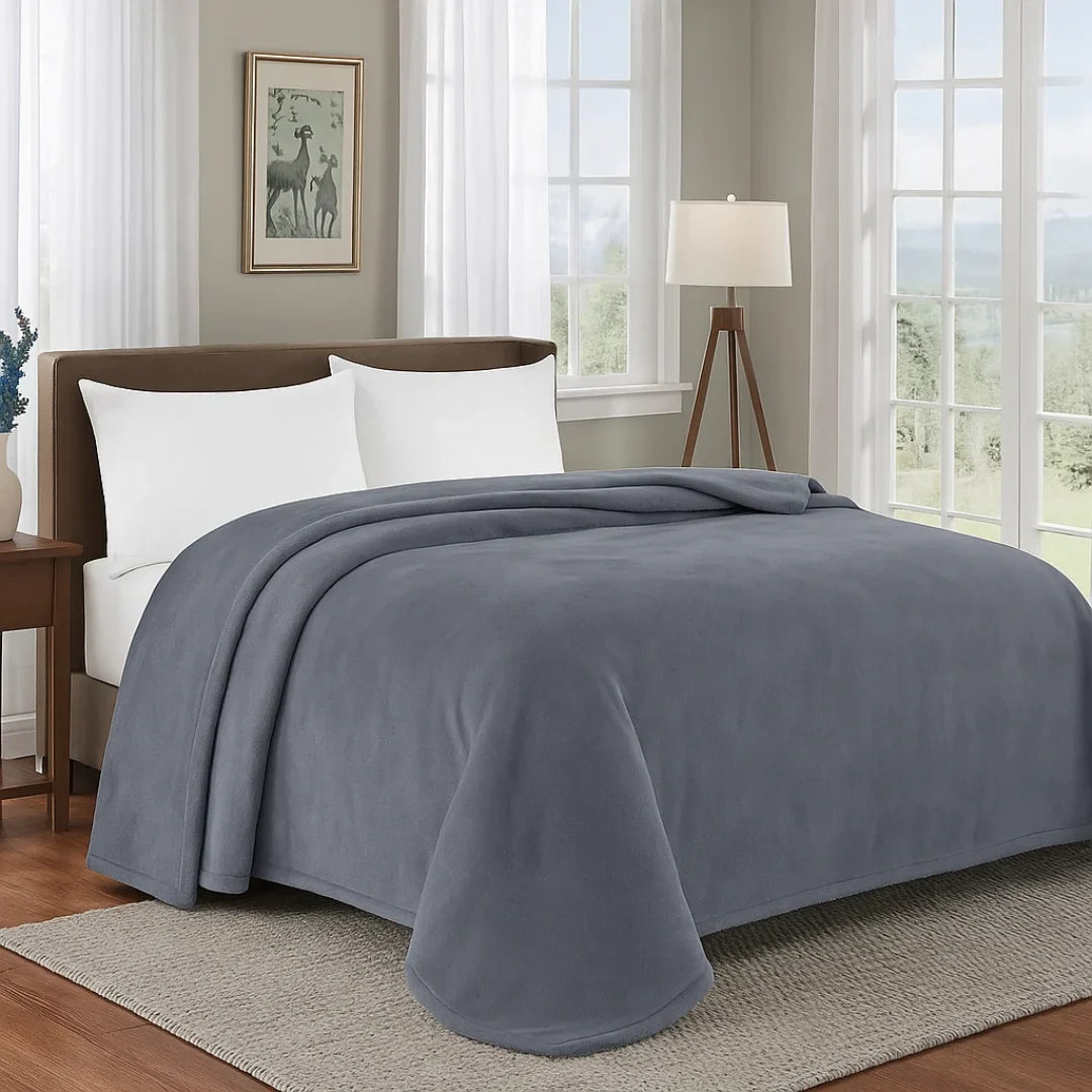 Manta Soft Microfibra Chumbo - Vários Tamanhos