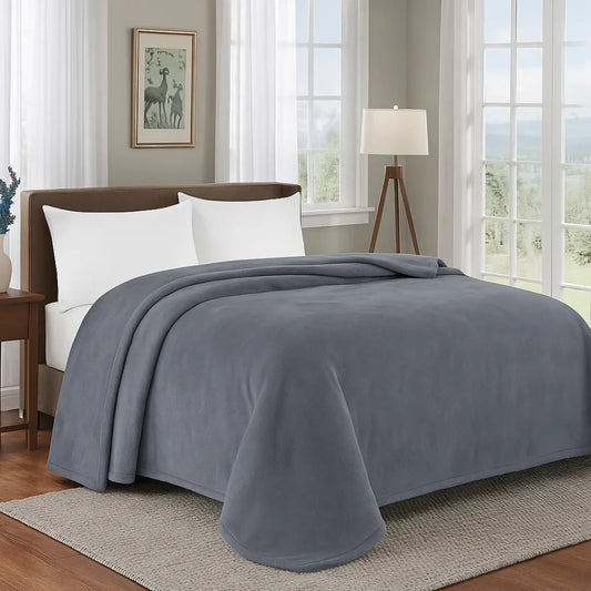 Manta Soft Microfibra Chumbo - Vários Tamanhos