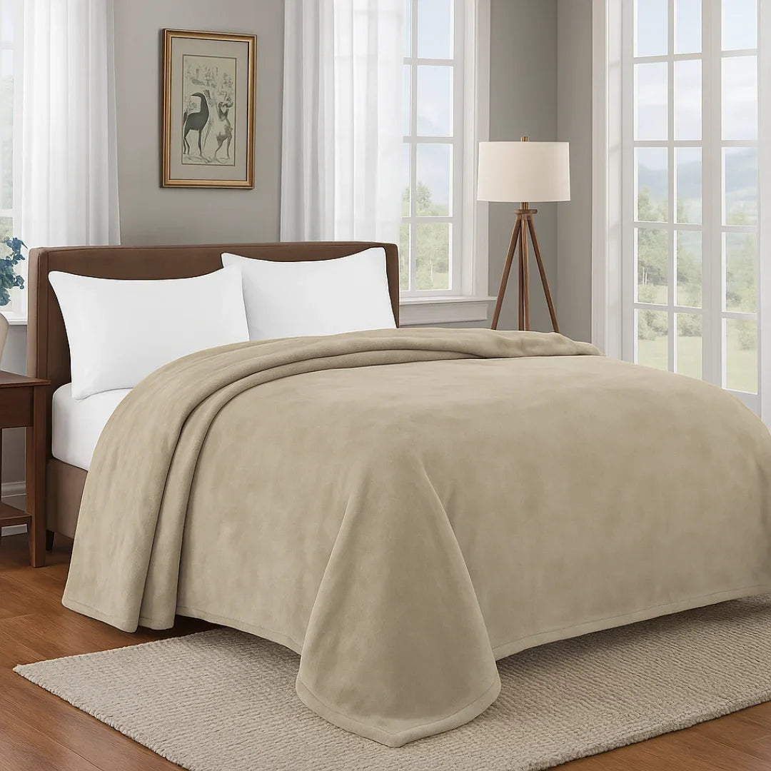 Manta Soft Microfibra Caqui - Vários Tamanhos