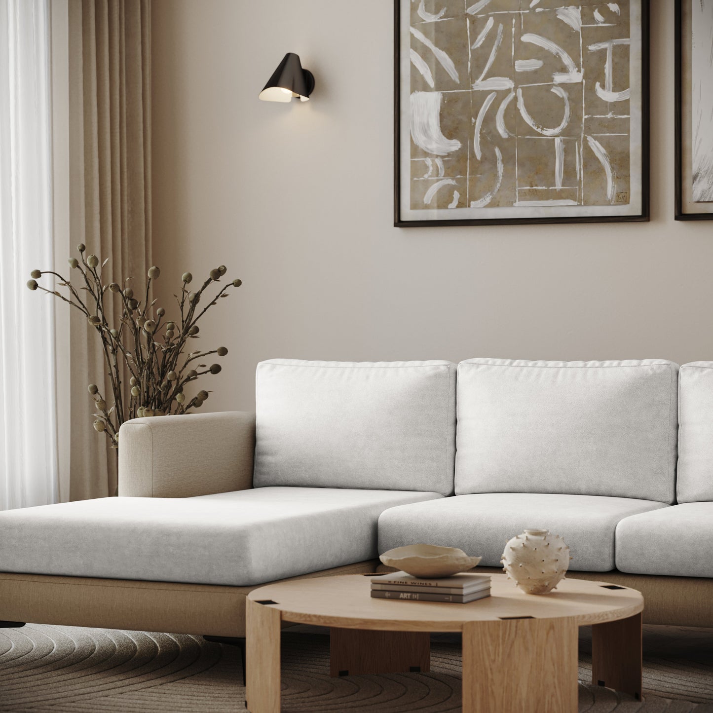 Capa de Sofá de Canto Elegance - Cinza Claro