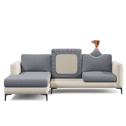 Capa de Sofá de Canto Soft Confort - Cinza Escuro