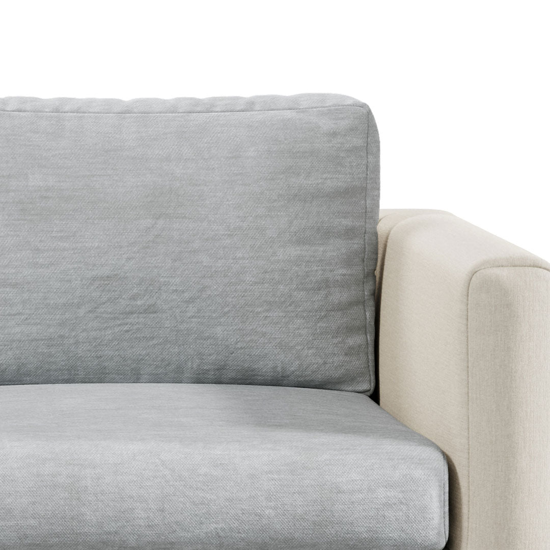 Capa de Sofá de Canto Plush - Cinza Claro