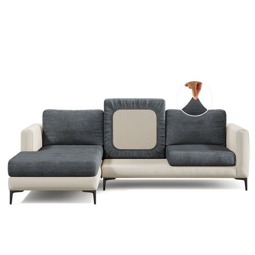 Capa de Sofá de Canto Plush - Cinza Chumbo