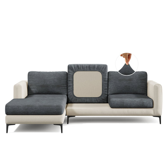 Capa de Sofá de Canto Plush - Cinza Chumbo