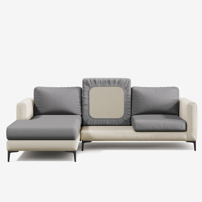 Capa de Sofá de Canto Suede - Cinza Escuro