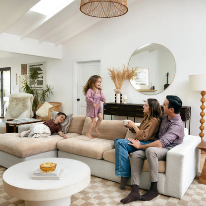 Capa de Sofá de Canto Plush - Cappuccino