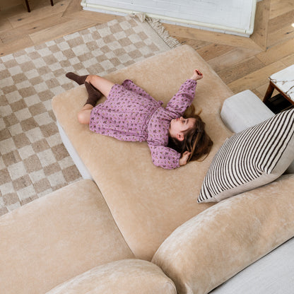 Capa de Sofá de Canto Plush - Cappuccino