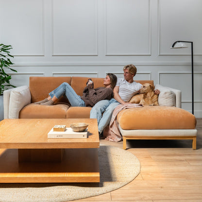 Capa de Sofá de Canto Plush - Caramelo