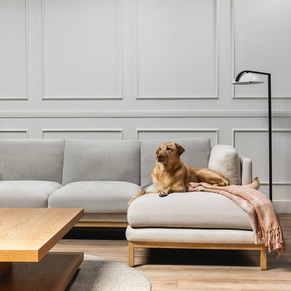 Capa de Sofá de Canto Plush - Cinza Claro