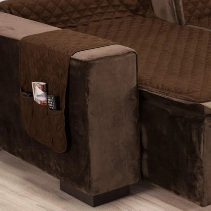 Protetor Sofá Retrátil Impermeável Dupla Face Tabaco-Caqui