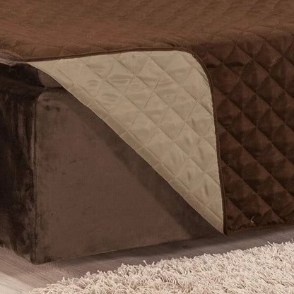 Protetor Sofá Retrátil Impermeável Dupla Face Tabaco-Caqui