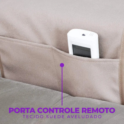 Protetor Arranhador Lateral para Braço de Sofá Kit c/ 2 - Bege