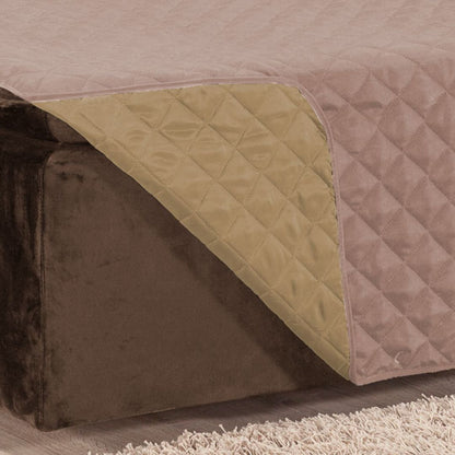 Protetor Sofá Retrátil Impermeável Dupla Face Caqui-Palha