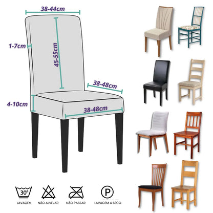 Capa Protetora Cadeira Jacquard - Preto