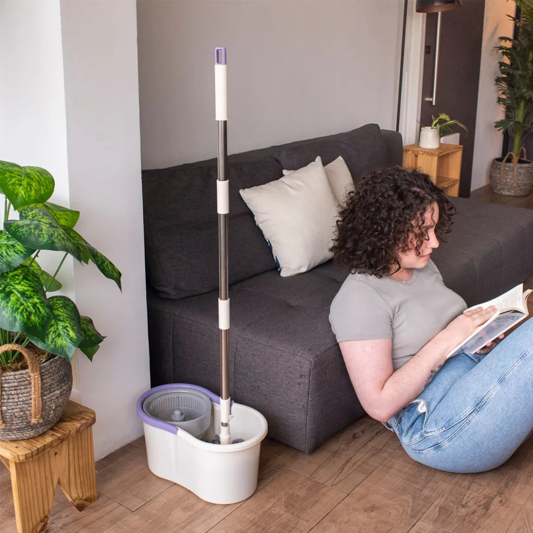 Vassoura Esfregão Mop com Balde