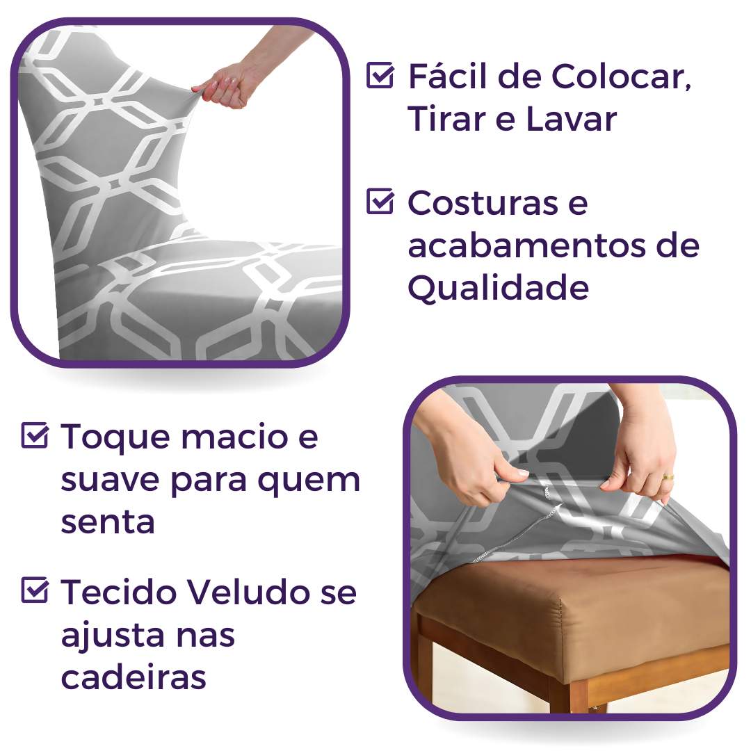 Capa para Cadeira de Jantar - Geo