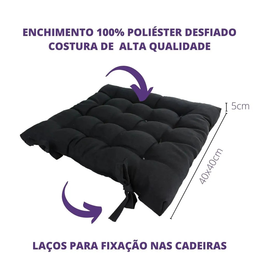 Almofada para Cadeira Futon - Preto