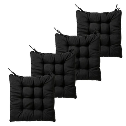 Kit 4 Almofada para Cadeira Futon - Preto