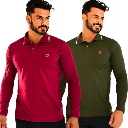 Camisa Comprida Polo Supremo -  Minimalista & Sofisticada [COMPRE 1 e LEVE 2] Conforto e Estilo em Dobro