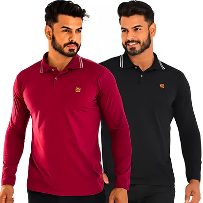 Camisa Comprida Polo Supremo -  Minimalista & Sofisticada [COMPRE 1 e LEVE 2] Conforto e Estilo em Dobro