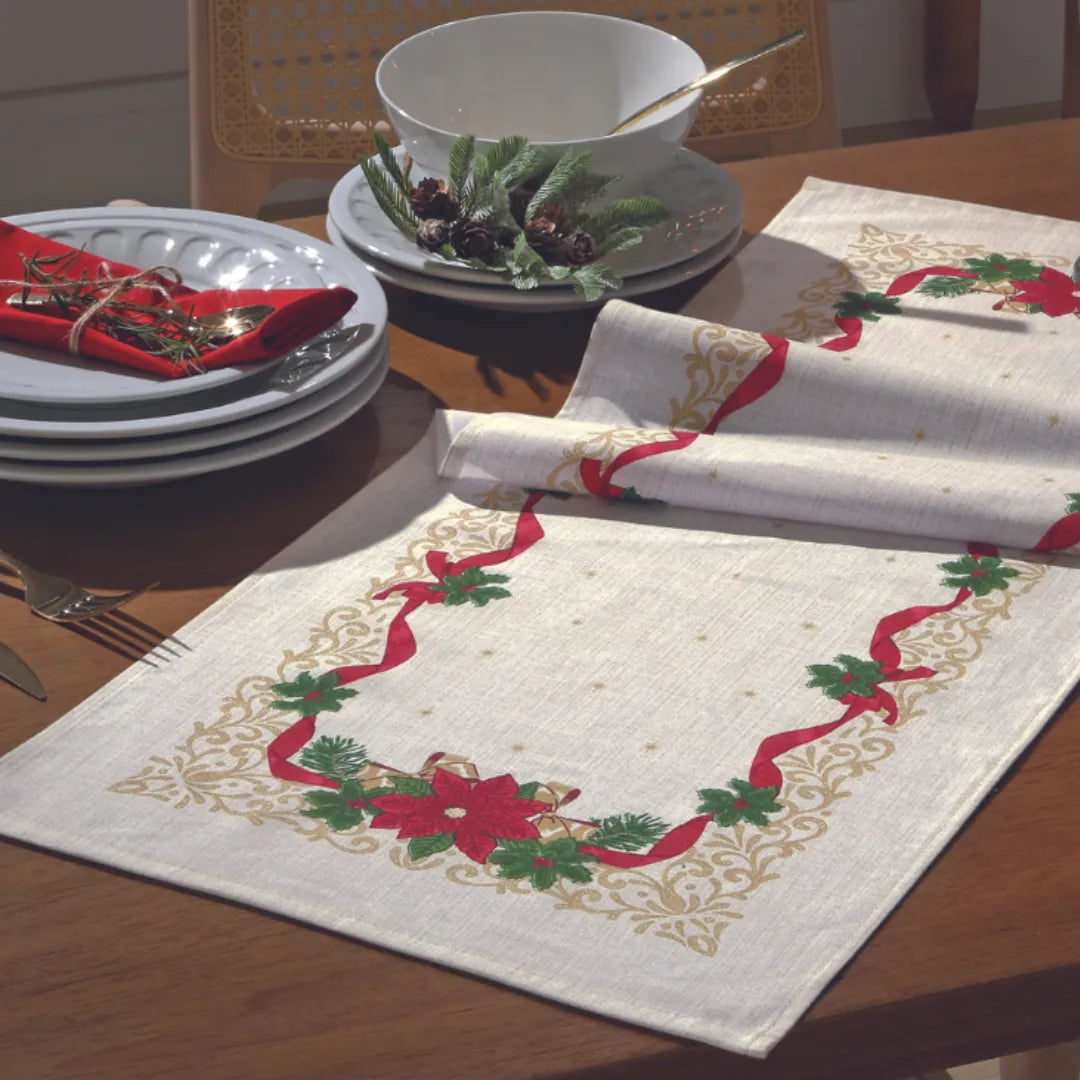Caminho de Mesa Natalino - Branco
