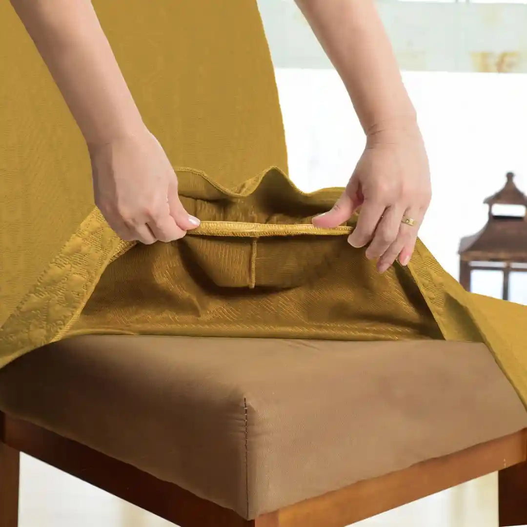 Capa Cadeira Boutique Babado - Doce de Leite