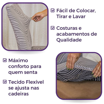 Capa para cadeira  Boutique Capri - Cinza