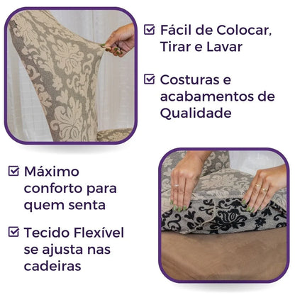 Capa para Cadeira  Boutique Veneza - Bege