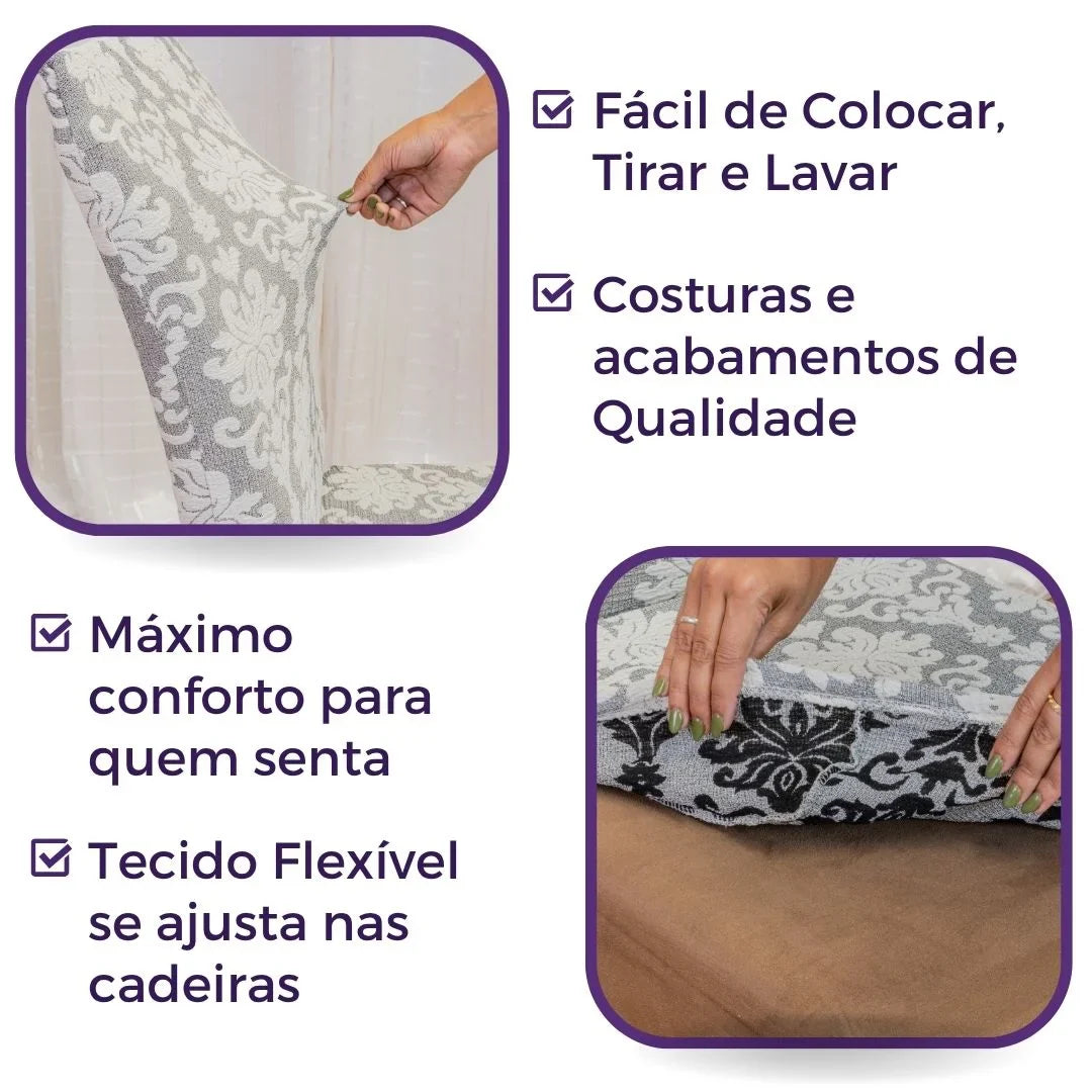 Capa para Cadeira  Boutique Veneza - Creme